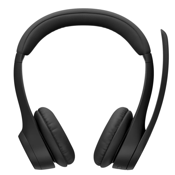 LG 981001450 wireless headphones with padded headband and ear cushions featuring built-in microphone - Front View
