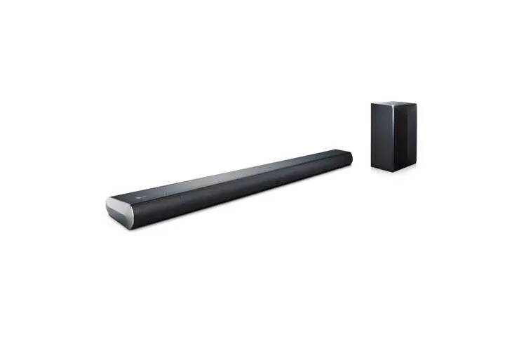 320W 2.1ch Sound Bar Audio System with Wireless Active Subwoofer and Bluetooth Connectivity