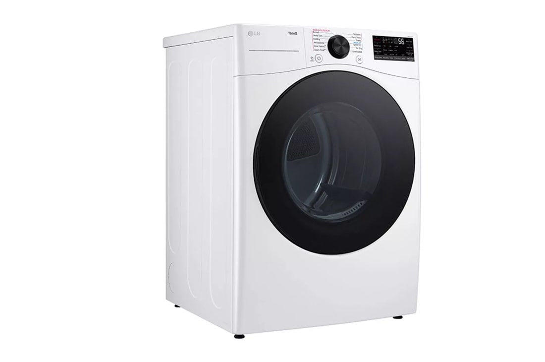 LG True Steam 7.4-cu ft Stackable Steam Cycle Smart Electric Dryer (White)  ENERGY STAR in the Electric Dryers department at