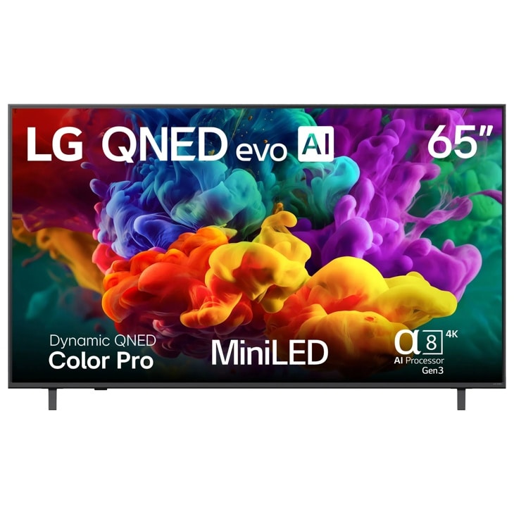 65-Inch LG QNED evo AI 4K TV 65QNED84BUA with Dynamic QNED Color Pro and MiniLED technology - Front View