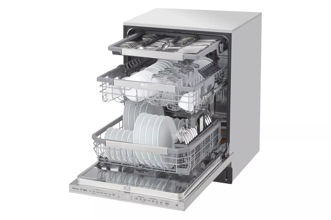 LG LSDT9908ST: LG STUDIO Top Control Dishwasher with QuadWash