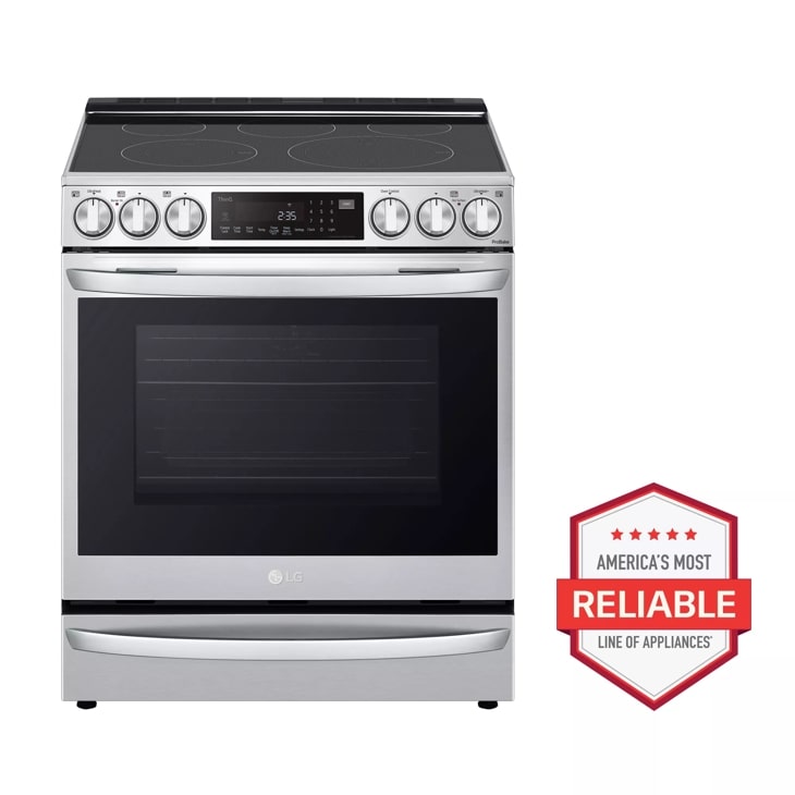 LG LSEL6337F 6.3 cu ft. Smart Wi-Fi Enabled ProBake Convection® InstaView™ Electric Slide-in Range with Air Fry