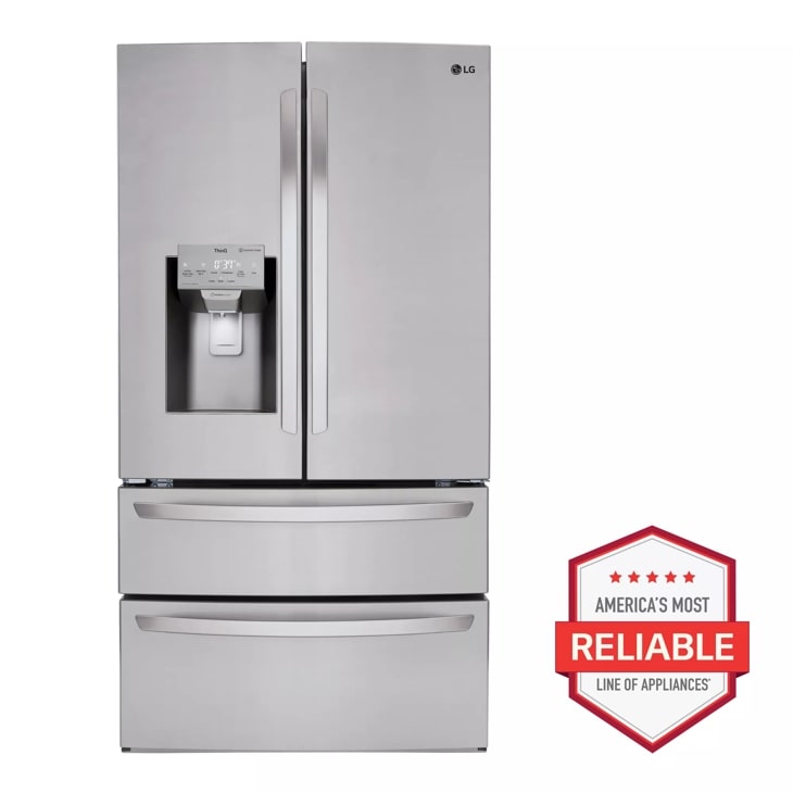 LG LMXS28626S 28 cu. ft. french door refrigerator front view