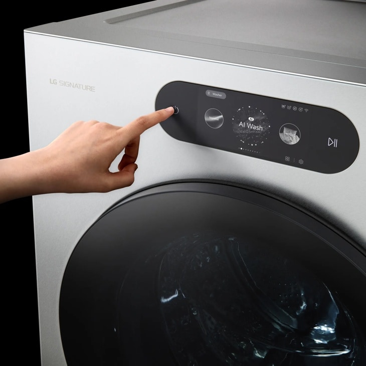 LG SIGNATURE 5.8 cu. ft. Mega Capacity Smart Front Load Washer with Built-In Intelligence, TurboWash® 360°, ezDispense® and Touch LCD Control