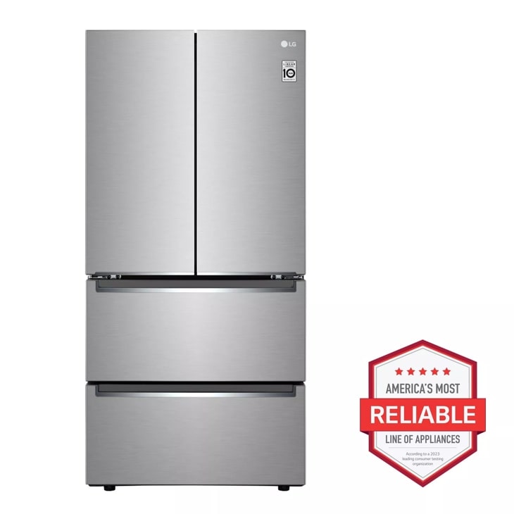 19 cu. ft. counter depth french door refrigerator front view 