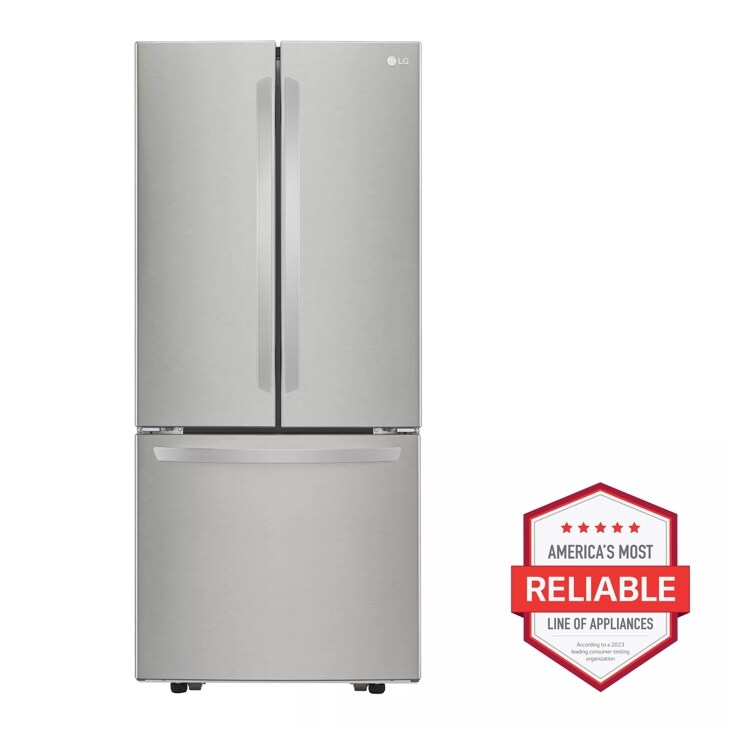 LG LFCS22520S 22 cu. ft. french door refrigerator front view