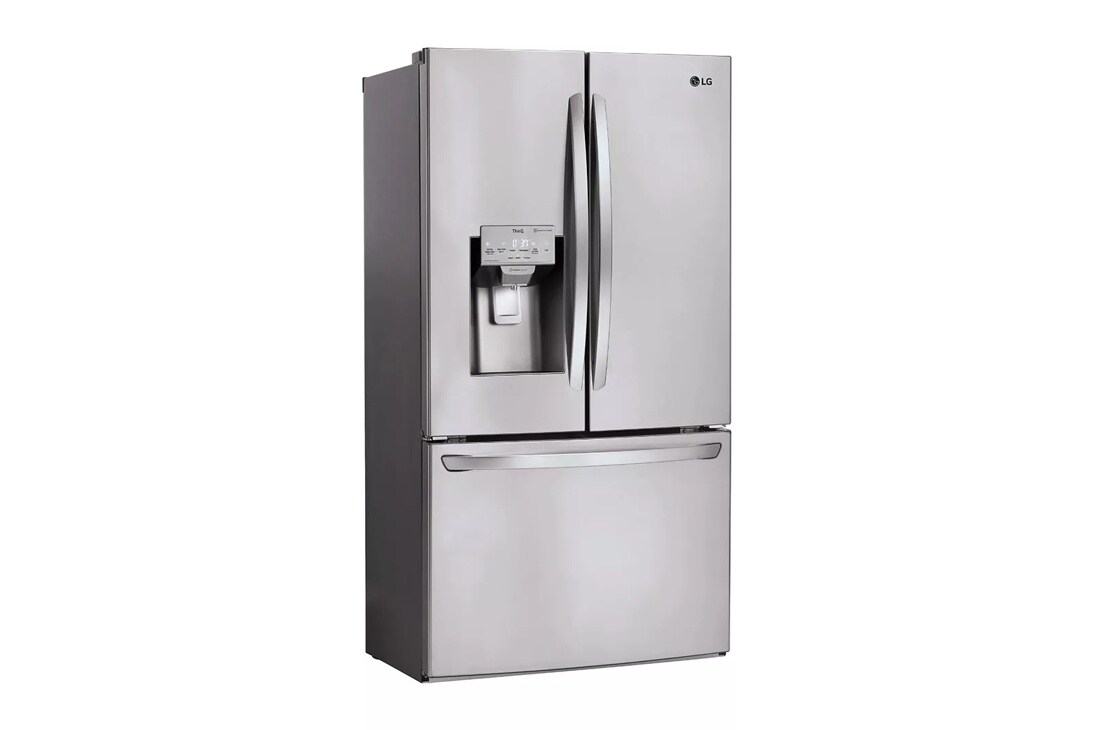 28 cu. ft. french door refrigerator left side angle view