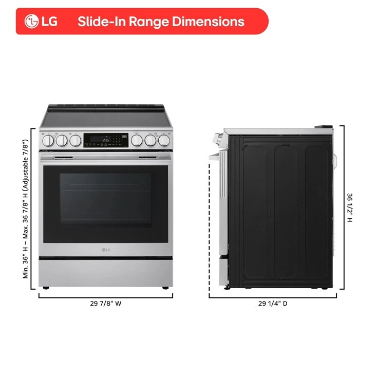 6.3 cu. ft. Smart Electric Slide-In Range - LSEL6337XE | LG USA