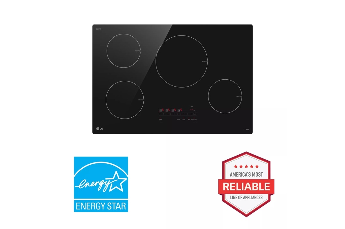 30” Smart Induction Cooktop with UltraHeat™ 4.3kW Element	