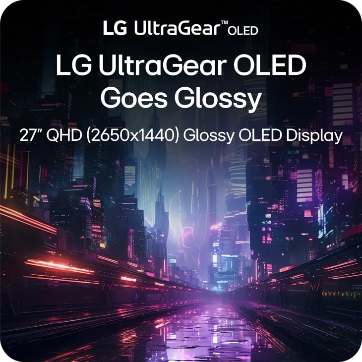 LG 27GX704A-B 27 Monitor –LG UltraGear OLED Glossy OLED Screen 27" QHD (2650x1440) Glossy OLED Display