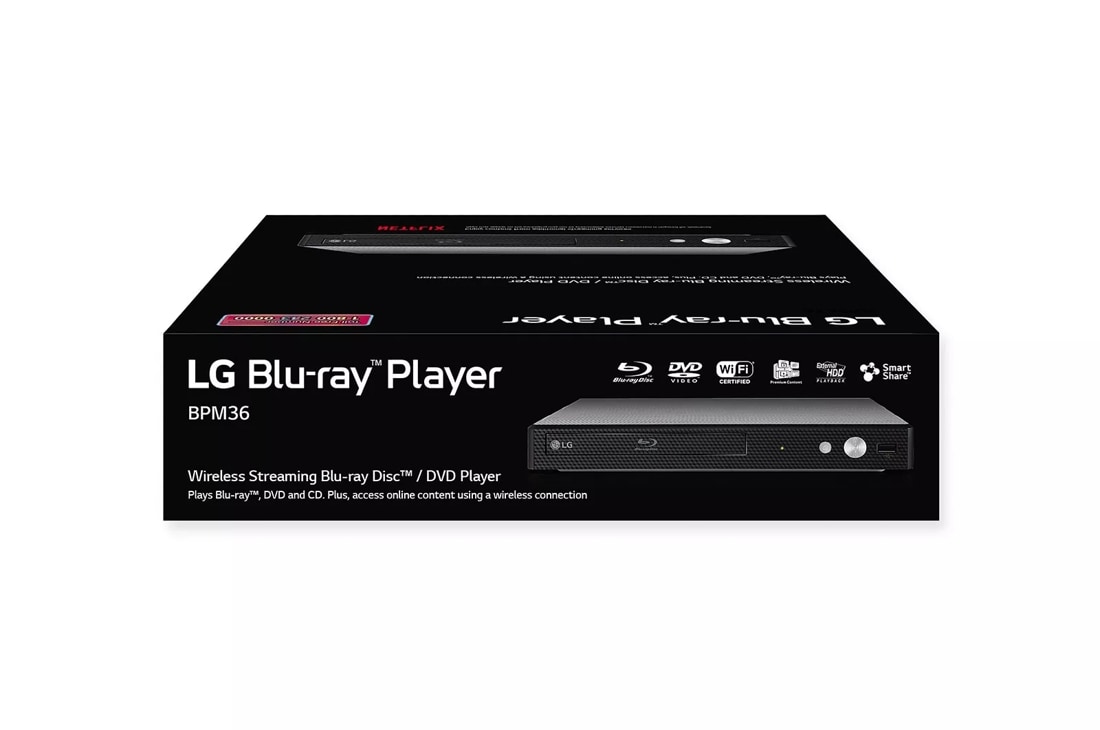 LG Blu-Ray Disc™ Player with Streaming Services and Built-in Wi-Fi® (BPM36)