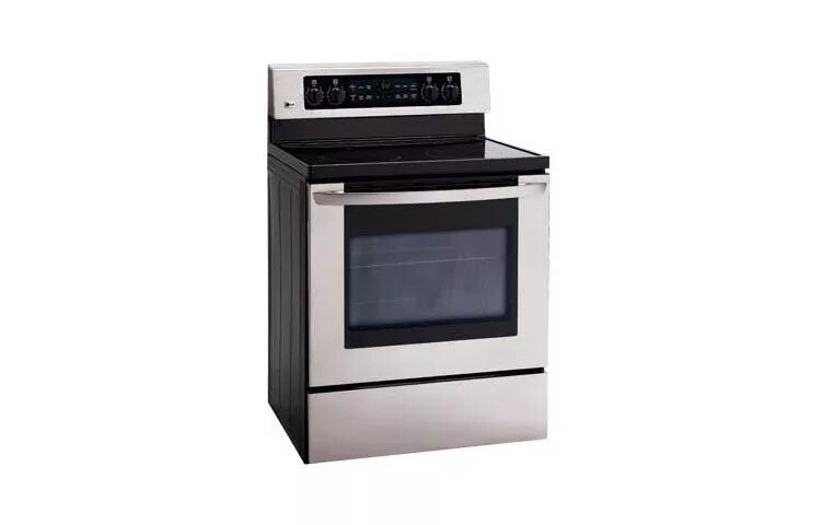Extra-large Capacity Freestanding Electric Range with PreciseTemp&trade baking system.