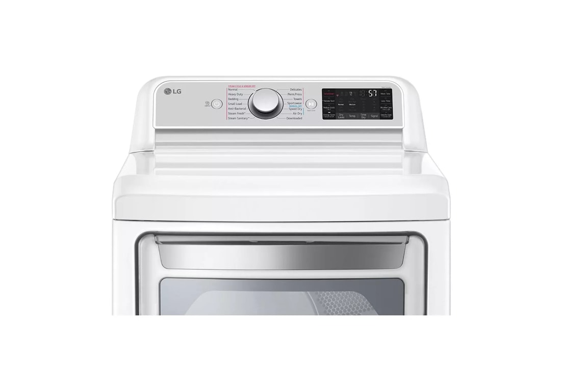 LG 7.3 Cu. ft. Ultra Large Capacity Smart Wi-Fi Enabled Rear Control Electric Dryer with TurboSteam - White