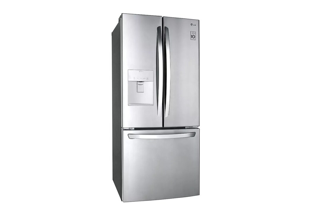 22 cu. ft. french door refrigerator left side angle view 