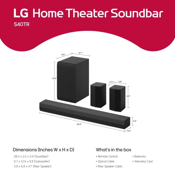 スピーカー・ウーファー LG Soundbar S40T av-soundbar-s40t-gallery-zoom-