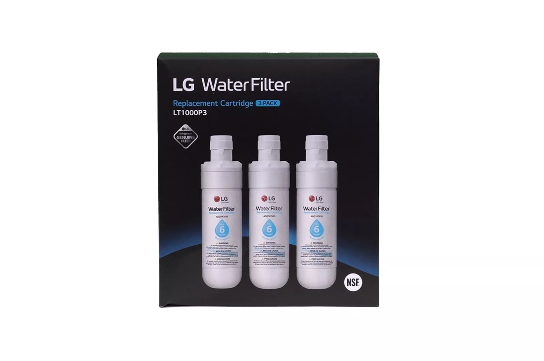 AQUA CREST AQF-LT1000P-3 AQUACREST LT1000PC ADQ747935 MDJ64844601 NSF  Certified Refrigerator Water Filter, Replacement for LG LT1000P, LT1000PC,  LT1000PC