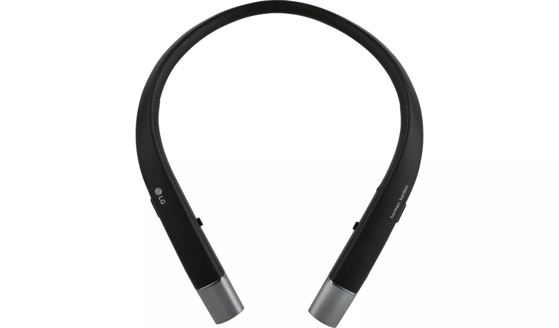 LG TONE INFINIM Headset w Retractable Ear Buds BLK LG USA