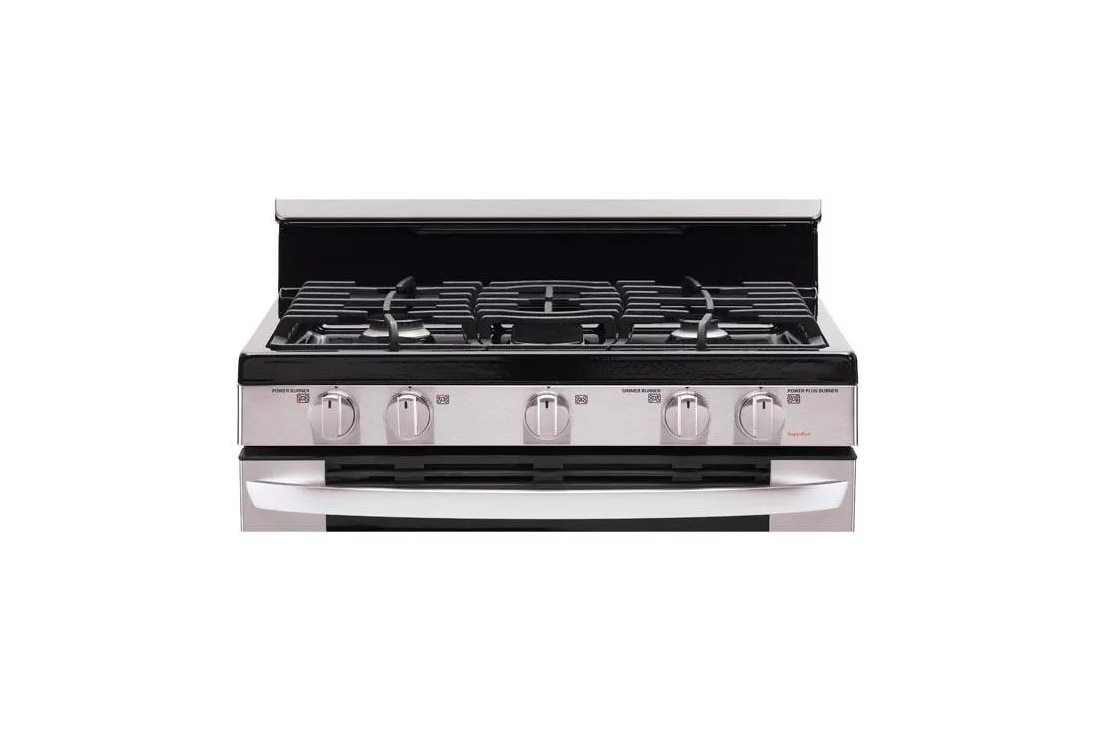 LG LDG3017ST 30 Inch Freestanding Gas Double Oven Range with 5 Sealed  Burners, SuperBoil Burner, 6.1 cu. ft. Total Capacity, Griddle, EvenJet  Convection System, Infrared Grill System, WideView Window and Brilliant  Blue Interior