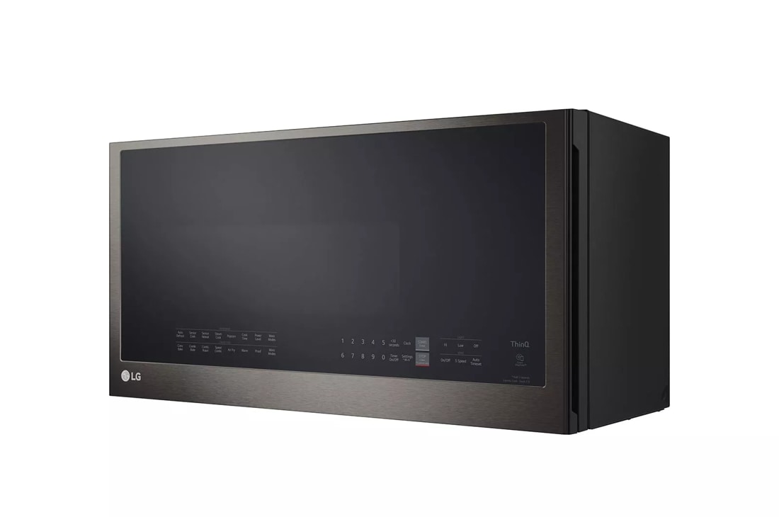 FLOOR MODEL GE Profile™ 1.7 Cu. Ft. Black Stainless Steel Over The Range  Microwave, Don's Appliances