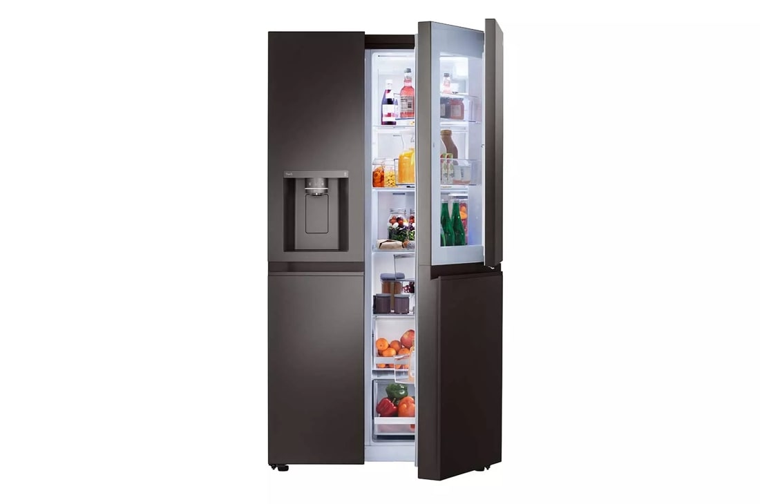 LG Side-By-Side Door-in-Door Refrigerator with Craft Ice, Black Stainless Steel, 27 cu. ft. | Fridge.com