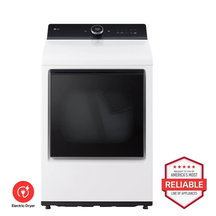 LG DLEX8600WE Electric Dryer Brought to You by Americas Most Reliable Line of Appliances - Front View