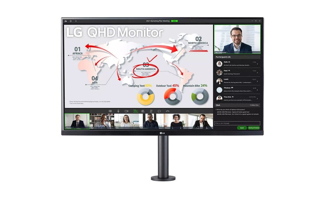 32" Ergo QHD IPS Monitor with USB Type-C™