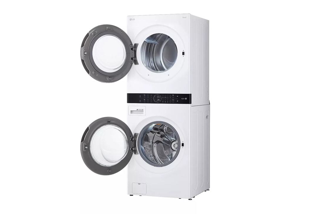 LG Front Load WashTower™ Washer & Electric Dryer Combo (Black)