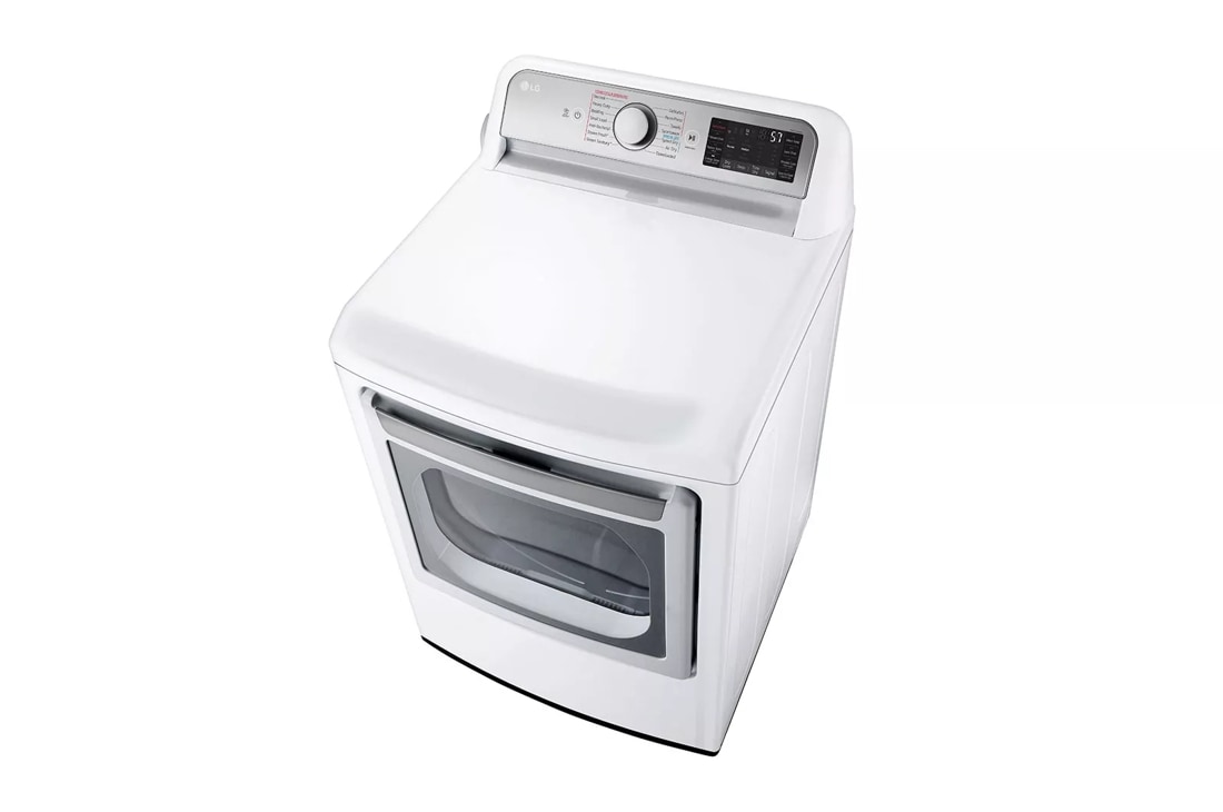 LG LG 7.3 Cu. ft. Ultra Large Capacity Smart Wi-Fi Enabled Rear Control GAS Dryer with TurboSteam - White