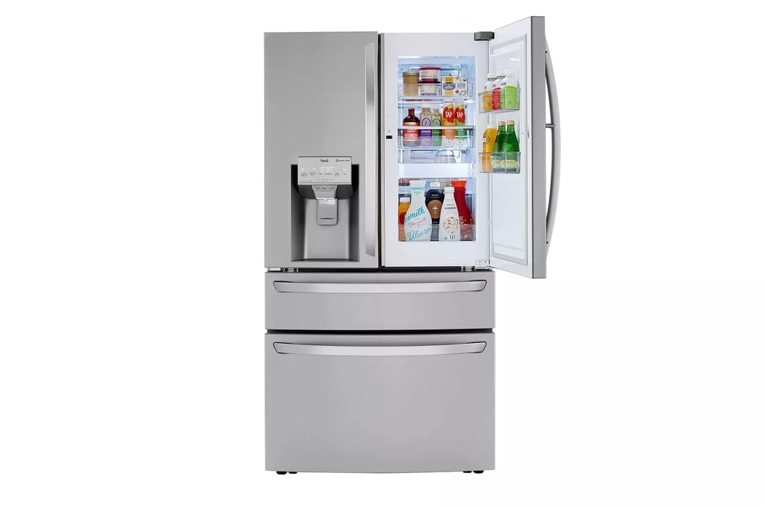 LG LRMDS3006D: Black Stainless Steel 30 Cu. ft. Smart Refrigerator with Craft Ice