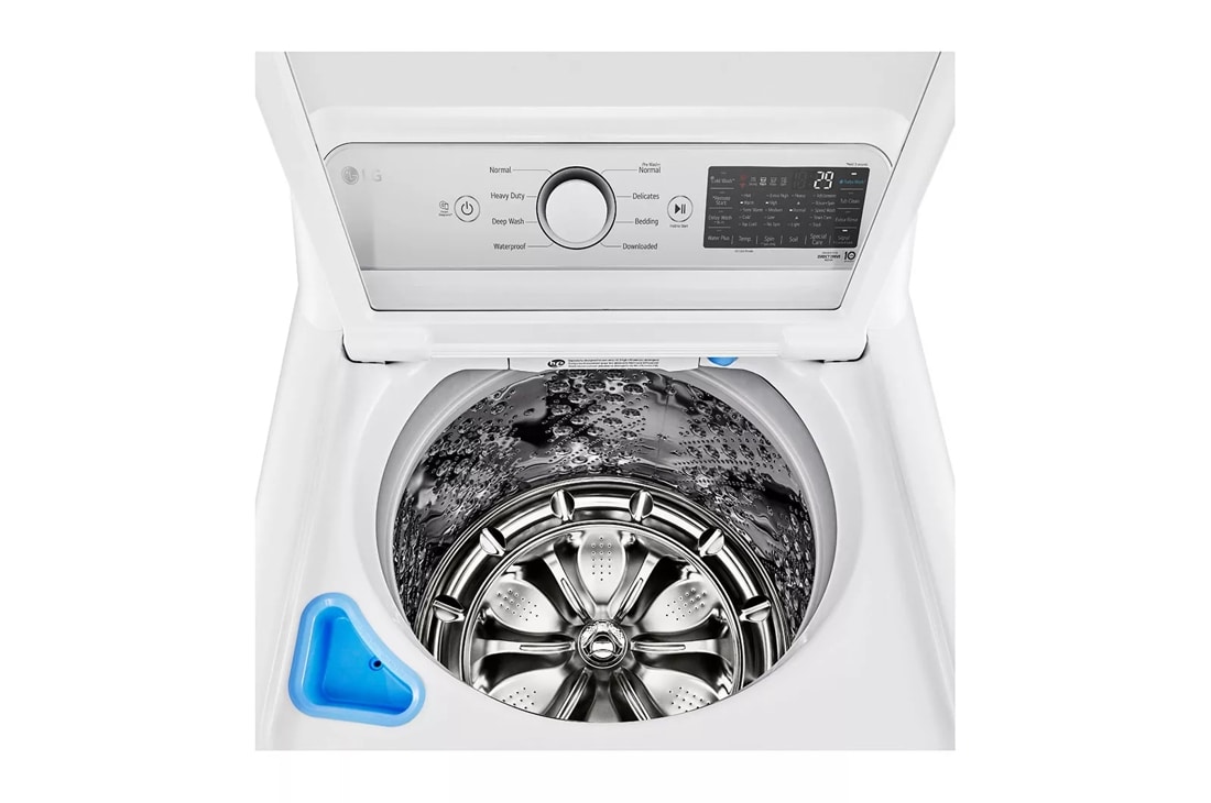 LG - 5.5 Cu. ft. Smart Top Load Washer with TurboWash3D - White