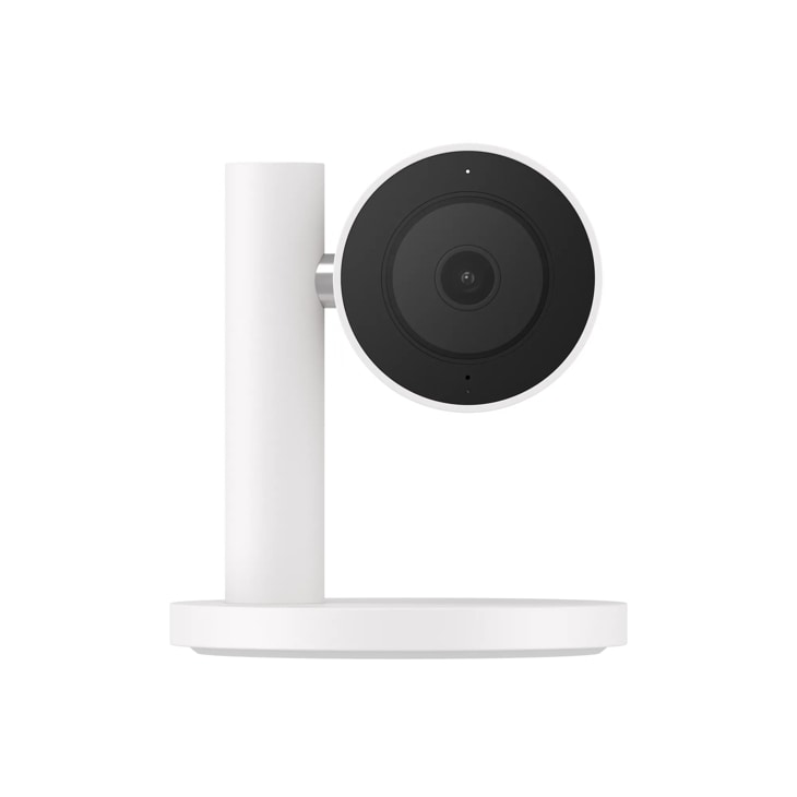 LG TWMC1W25W indoor security camera with adjustable stand and circular lens - Front View