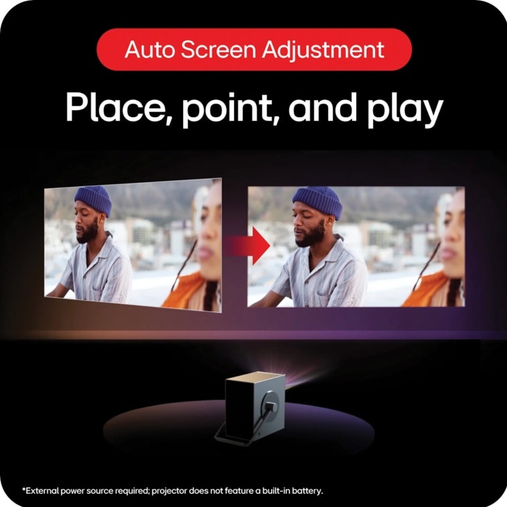 LG CineBeam Q 4K Smart Portable Projector - HU710PB.AUSG