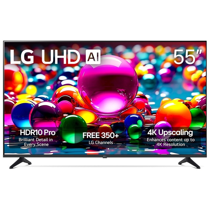 55 inch Class LG UHD AI UA77 4K Smart TV 2025 - 55UA7700PUB.AUSQ