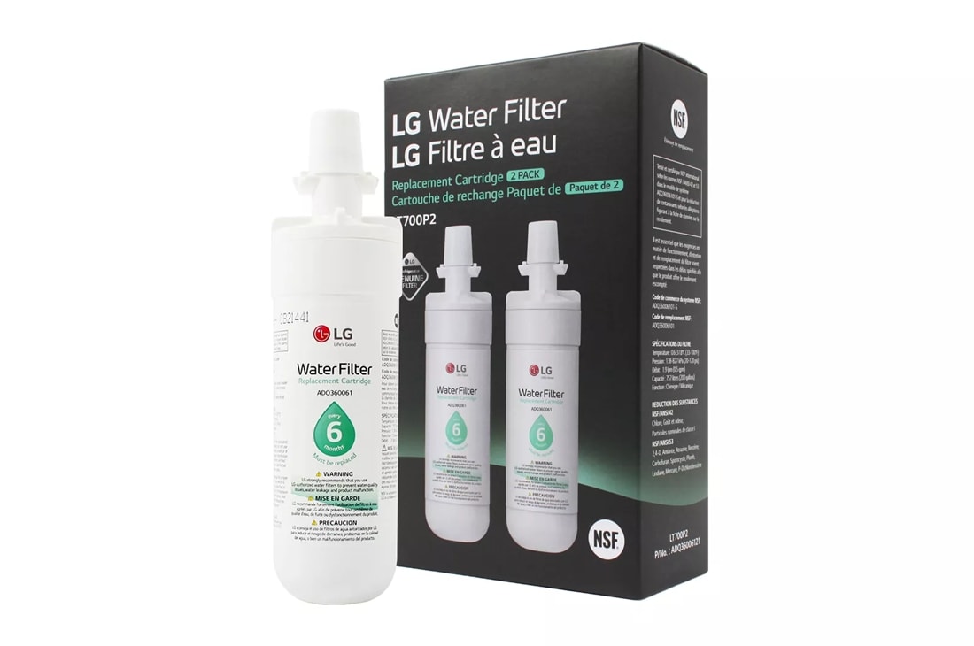LG LT700P2 - 6 Month / 200 Gallon Capacity Replacement Refrigerator Water Filter 2-Pack (NSF42 and NSF53*)