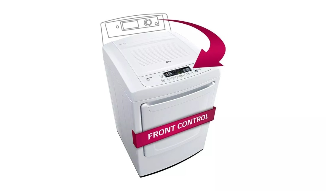 7.3 cu. ft. Ultra Large Capacity Top Load Dryer with Distinct and Modern Front Control Design (Gas) LG laundry appliance product view 1