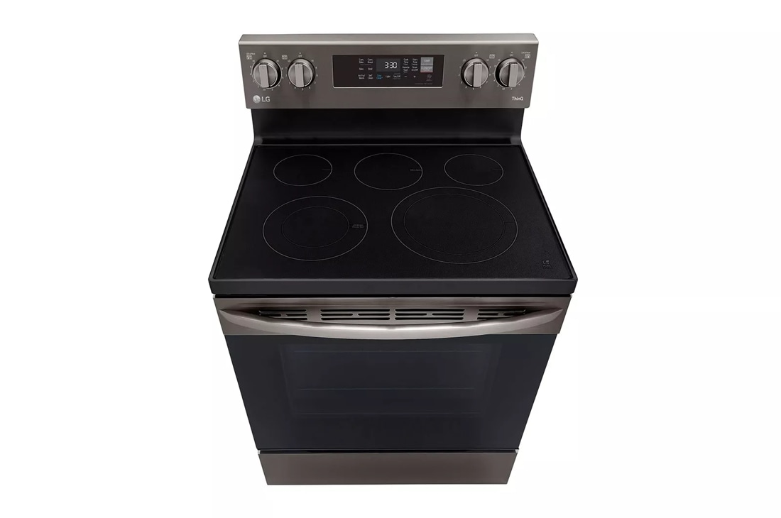 LG ESTUFA ELECTRICA LREL6323D 30 HORNO 6.3 PIES CÚBICOS WIFI INTELIGENTE  CONVECCIÓN FREIDORA DE AIRE Y CON EASYCLEAN ACERO INOXIDABLE NEGRO