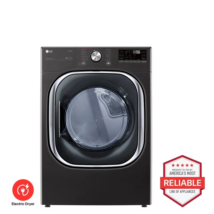 LG DLEX4500B Electric Dryer Brought to You by Americas Most Reliable Line of Appliances - Front View