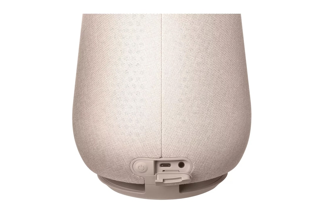 LG XBOOM 360 Bluetooth Speaker with Omnidirectional Sound, Beige