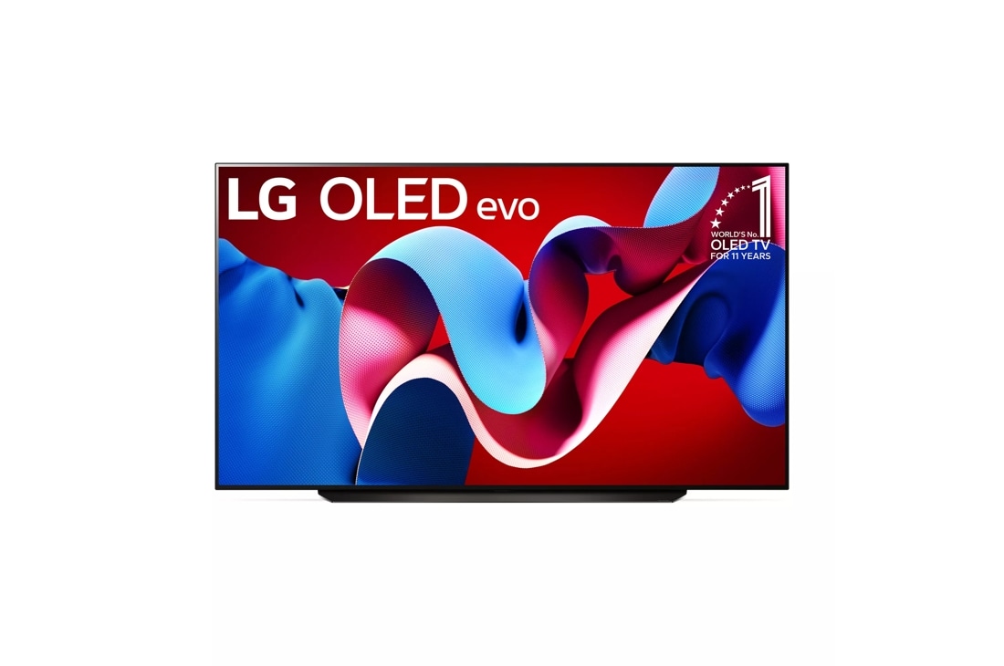 83 inch class LG 4K OLED evo TV OLED83C4PUA front view