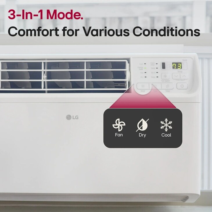 3 in 1 mode.
comfort for various conditions
fan
dry
cool
