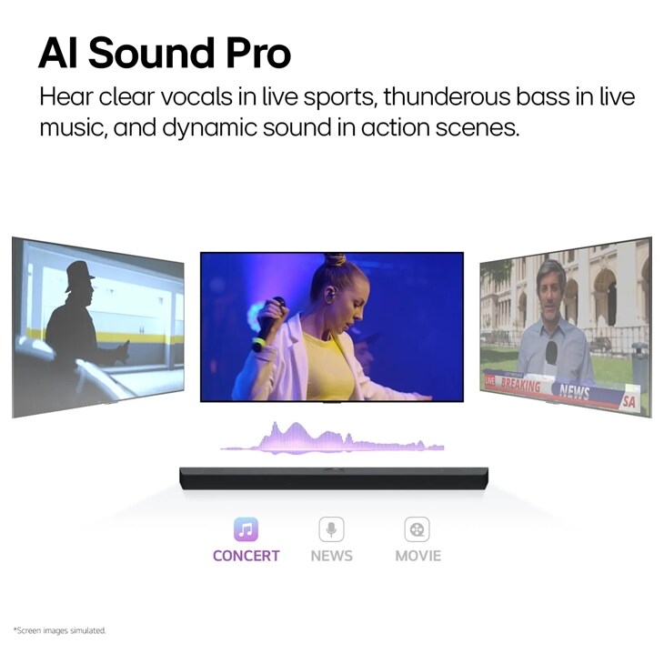 LG SG10TY 3.1 Channel 420W Soundbar with Wireless Subwoofer & Dolby Atmos sound bar thumbnail 9