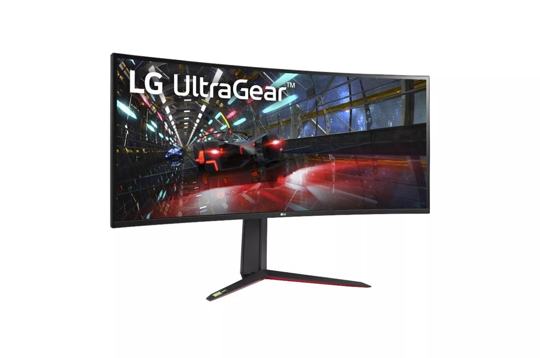 Left side view of the 38 Inch LG UltraGear (38GN950-B) with 144Hz refresh rate and 1ms (GtG) response time