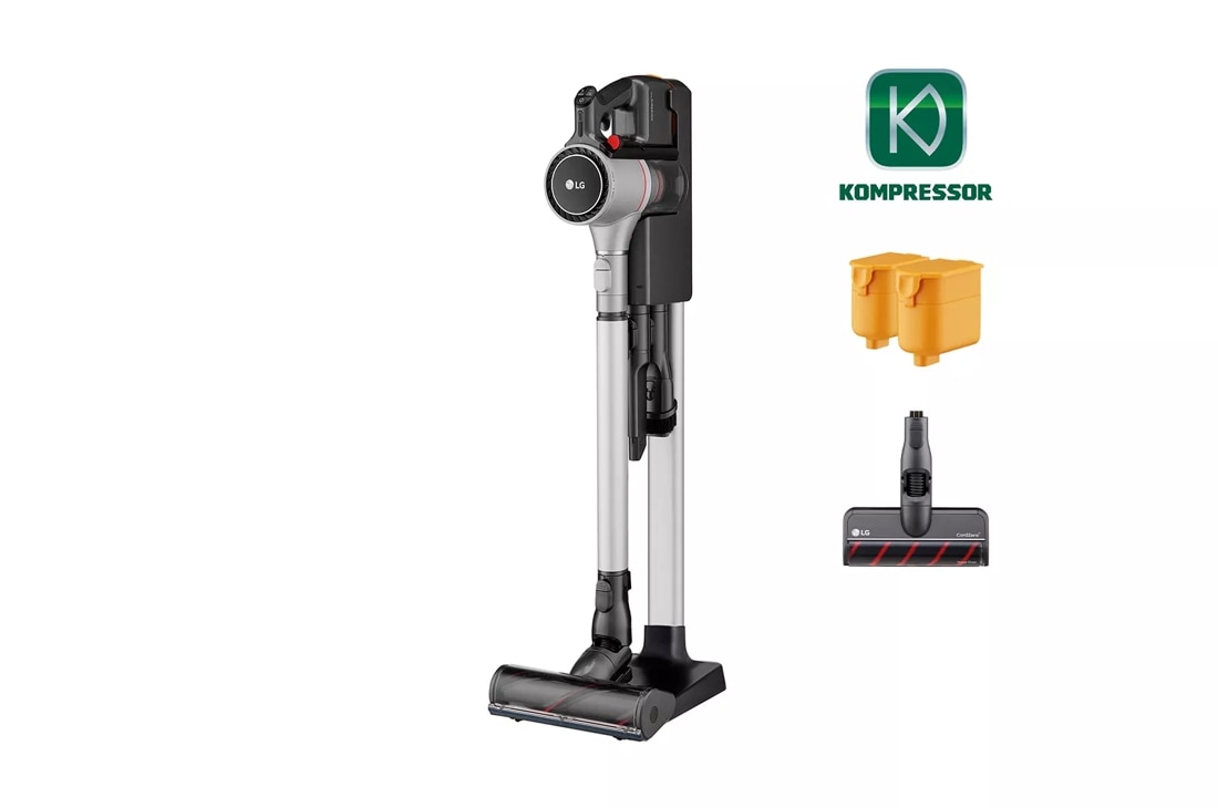 lg a926ksm cordzero kompressor cordless stick vacuum with slim floor nozzle right side angle view