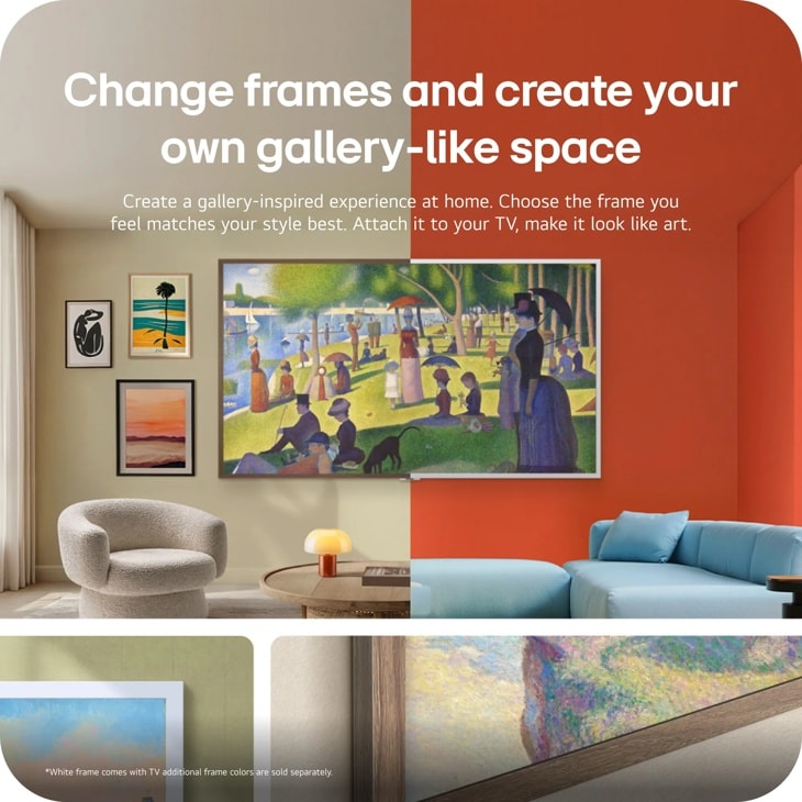 65 Inch Class LG Gallery TV with Frame 65LX7BPUA Mini LED 4K Smart