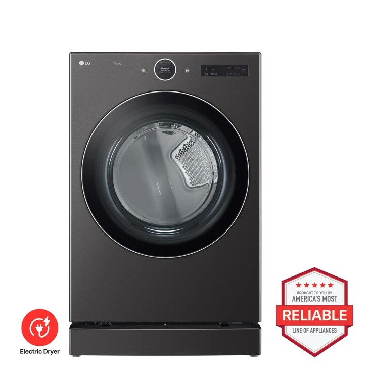 LG DLEX6700B Electric Dryer Brought to You by Americas Most Reliable Line of Appliances - Front View