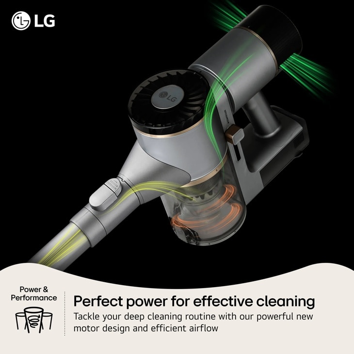 LG C7325LC – Cordless Vacuum – Perfect power for effective cleaning. Tackle your deep cleaning routine with our powerful new motor design
and efficient airflow.
