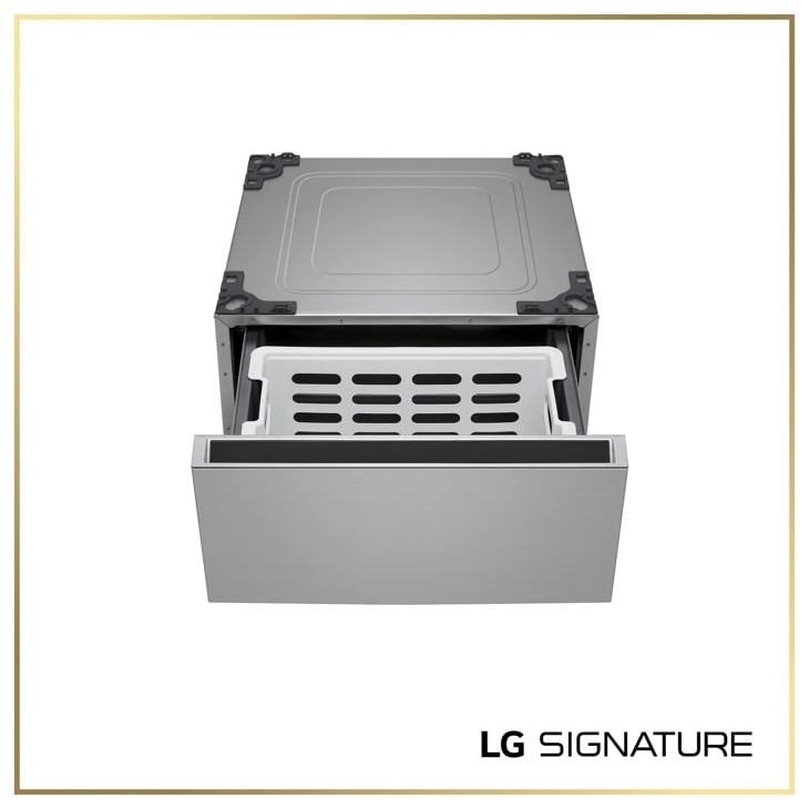 LG SIGNATURE 29 Laundry Pedestal Platinum Steel