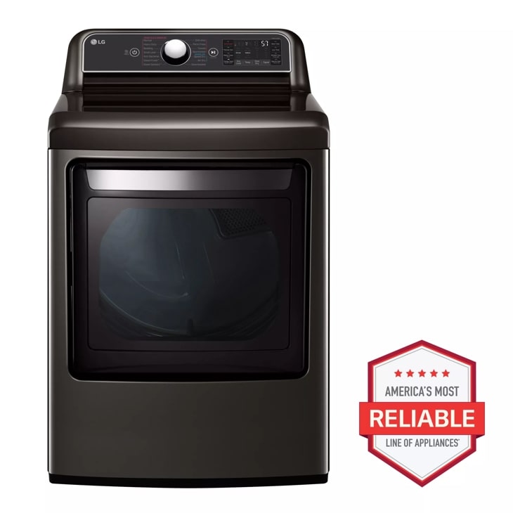 LG DLGX7901BE 7.3 cu.ft. Smart wi-fi Enabled Gas Dryer with TurboSteam™