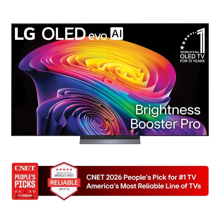 77-Inch LG OLED evo AI 4K OLED TV OLED77C6HUP Worlds No. 1 OLED TV for 13 Years with Brightness Booster Pro CNET 2026 Peoples Pick for #1 TV Americas Most Reliable Line of TVs