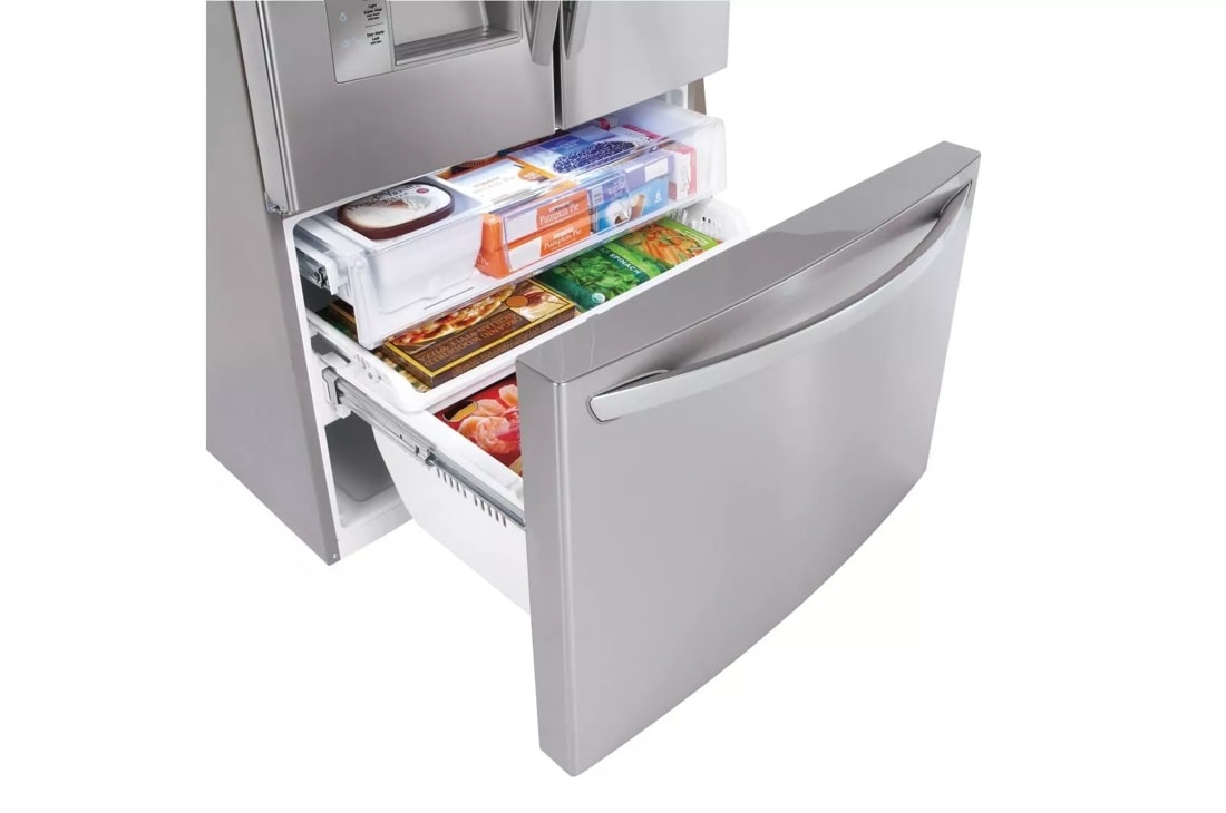 ●3-DEEP LG LFXS32766S: 32 cu. ft. Large Capacity Door-in-Door
